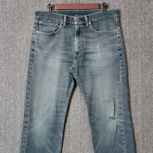 Levis Jeans Men 33x30* Blue 505 Regular Straight American Workwear Stretch Denim - Picture 2 of 14